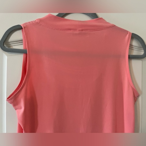 Calvin Klein Light Peach Sleeveless Draped Neckline Blouse Size Petite Small - Picture 6 of 10